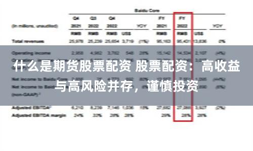 什么是期货股票配资 股票配资：高收益与高风险并存，谨慎投资